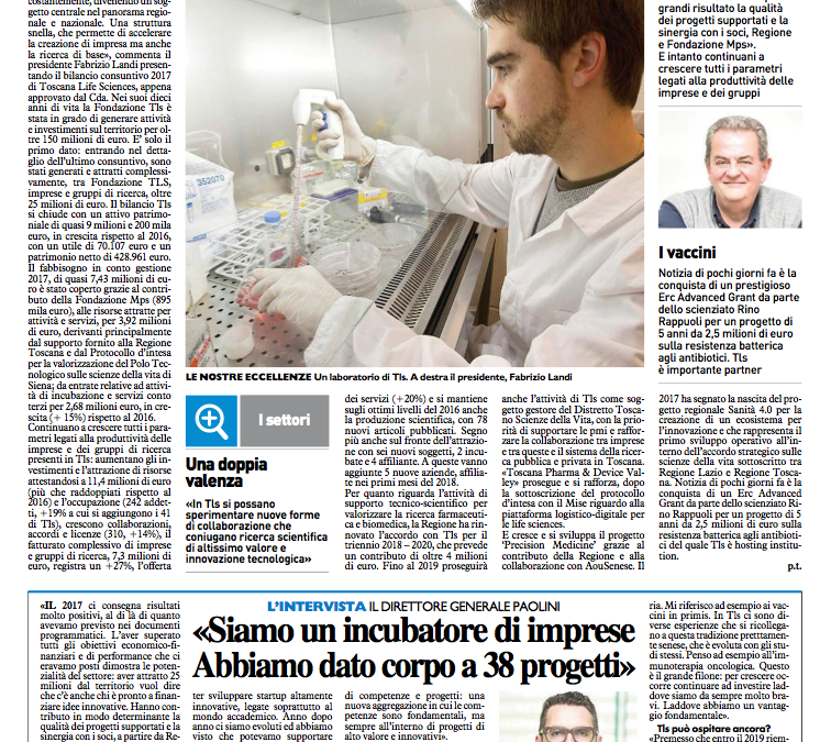 Tls, tesoro da 150 milioni in ricerca