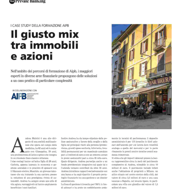 Il giusto mix tra immobili e azioni