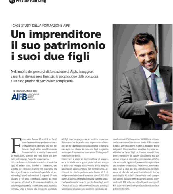 Un imprenditore, il suo patrimonio, i suoi due figli